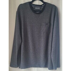 Michael Bastian Mens XXL Long Sleeve Shirt Gray Stretch Pocket Crew Neck